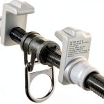 FallTech 7534 Steel, Trailing Beam Clamp Steel - Dual Adjustment for Centering on I-Beam, Aluminum Hex Bar and Jaws, 3" to 18", Natural-0