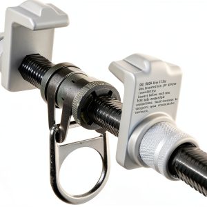 FallTech 7534 Steel, Trailing Beam Clamp Steel - Dual Adjustment for Centering on I-Beam, Aluminum Hex Bar and Jaws, 3" to 18", Natural-0