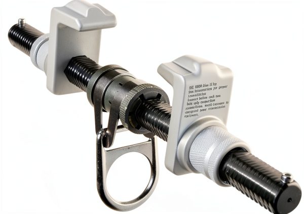 FallTech 7534 Steel, Trailing Beam Clamp Steel - Dual Adjustment for Centering on I-Beam, Aluminum Hex Bar and Jaws, 3" to 18", Natural-0