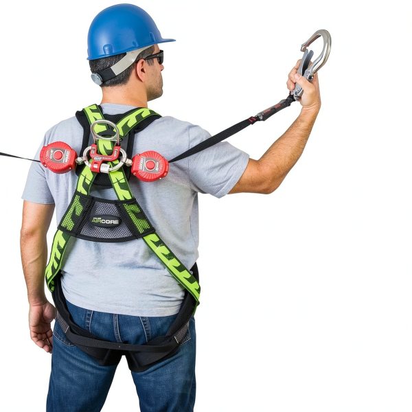 Miller Honeywell Ademco Miller Twin Turbo 6-Foot Fall Protection System with G2 Connector and Aluminum Locking Rebar Hooks (MFLC-12-Z7/6FT)-1