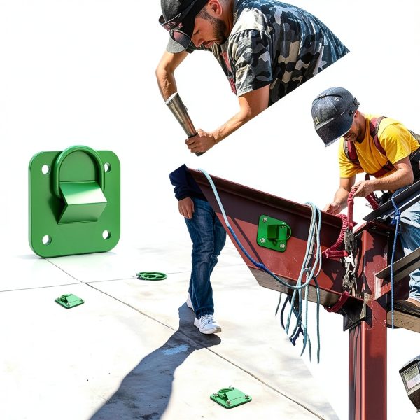 D Ring Anchor Plate by MooxHAI Reusable Steel D-Ring 5,000lb Capacity-4