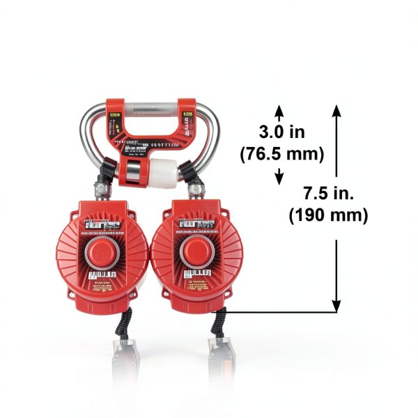 Miller Honeywell Ademco Miller Twin Turbo 6-Foot Fall Protection System with G2 Connector and Aluminum Locking Rebar Hooks (MFLC-12-Z7/6FT)-2