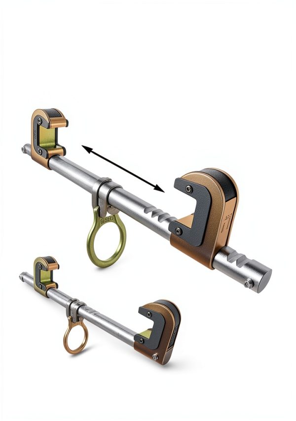 Dual Ratcheting Trailing Beam Clamp 4"-14" FallTech Aluminum Clip-2