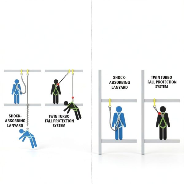 Miller Honeywell Ademco Miller Twin Turbo 6-Foot Fall Protection System with G2 Connector and Aluminum Locking Rebar Hooks (MFLC-12-Z7/6FT)-5