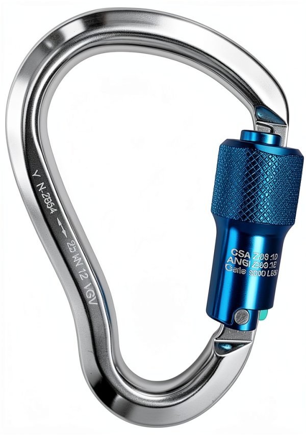 Aluminum Carabiner WestFall Pro 7435 4.6 inch D-Shape Auto Twist Lock-0