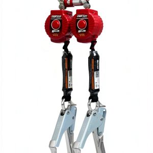 Miller Honeywell Ademco Miller Twin Turbo 6-Foot Fall Protection System with G2 Connector and Aluminum Locking Rebar Hooks (MFLC-12-Z7/6FT)-0