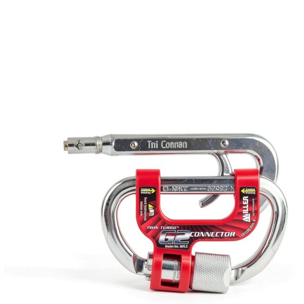 Miller Honeywell Ademco Miller Twin Turbo 6-Foot Fall Protection System with G2 Connector and Aluminum Locking Rebar Hooks (MFLC-12-Z7/6FT)-3