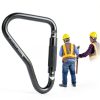 25kN Large Aluminum Auto Locking Ladder Hook SEPEAK Black D‑Shape Clip-4