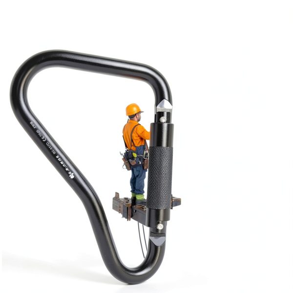 25kN Large Aluminum Auto Locking Ladder Hook SEPEAK Black D‑Shape Clip-3