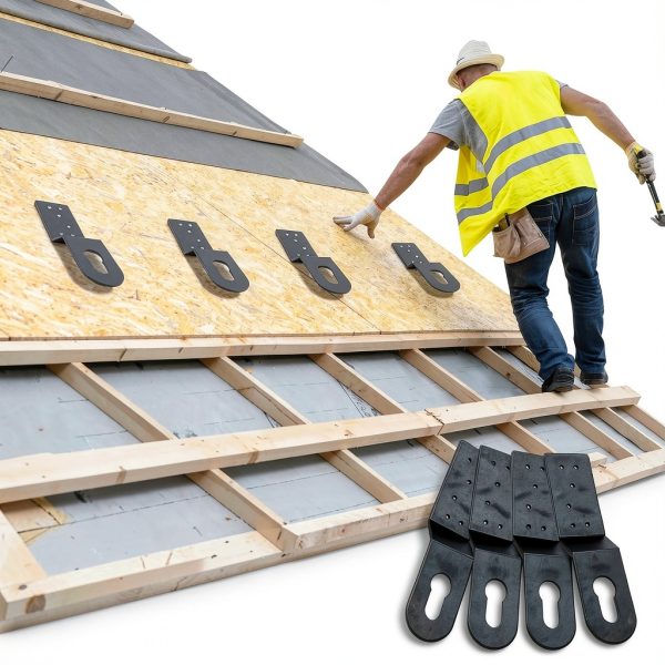 Permanent Roof Anchors GGTE Aluminum Alloy 4-Pack Fall Protection Clip-6