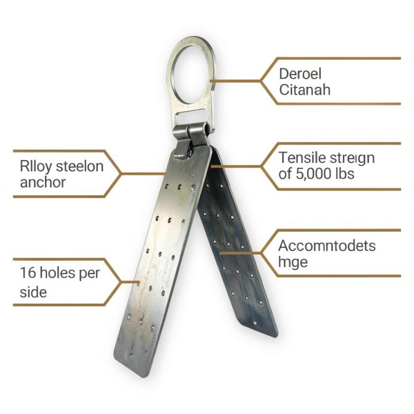 Fall Protection AFP Roof Anchor Bracket Steel D Ring Pack of 5-5